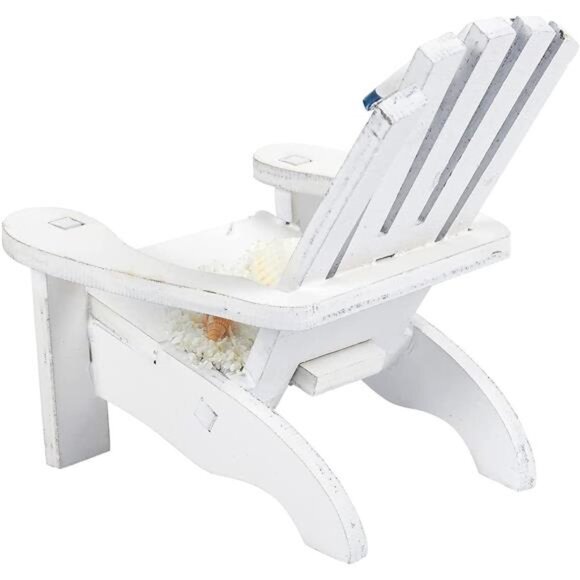 Juvale Set of 4 Mini Beach Chair for Bathroom, Nautical Home Deco - Picture 7 of 8